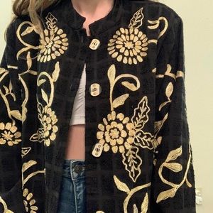 Gold embroidered vintage jacket